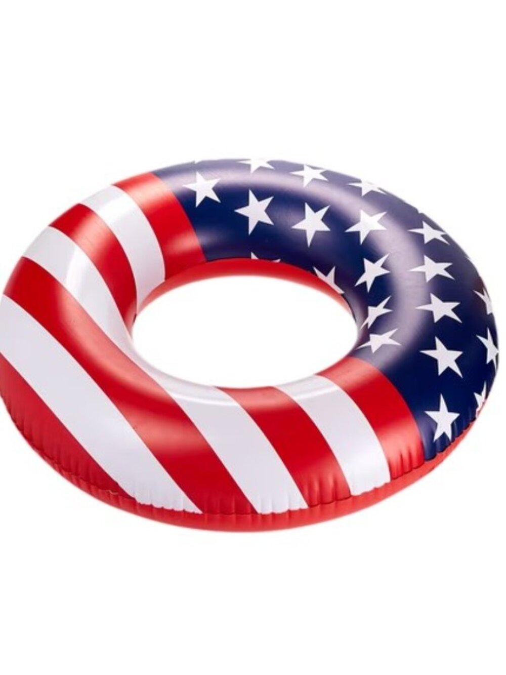 NEW USA Pool Float Inflatable Ring American US Flag Red, 42" - Adult Size